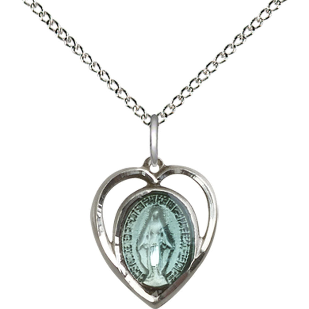Sterling Silver Miraculous Pendant - 4125ESS