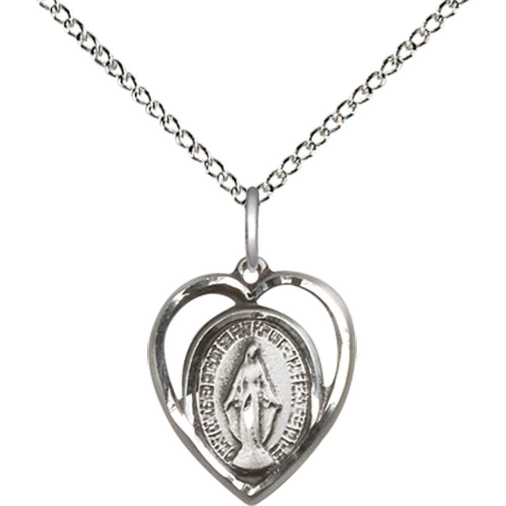Sterling Silver Miraculous Pendant - 4125SS