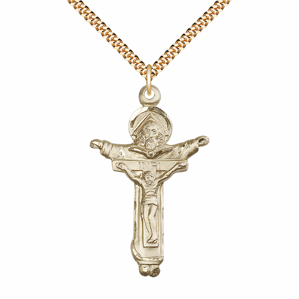Gold Filled Trinity Crucifix Pendant - 4151GF