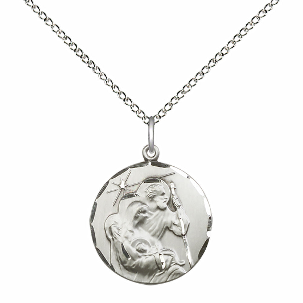 Sterling Silver Holy Family Pendant - 4245SS