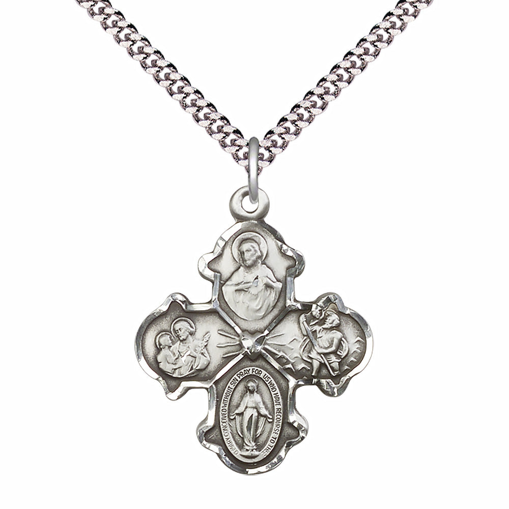 Sterling Silver 4-Way Pendant - 5442SS