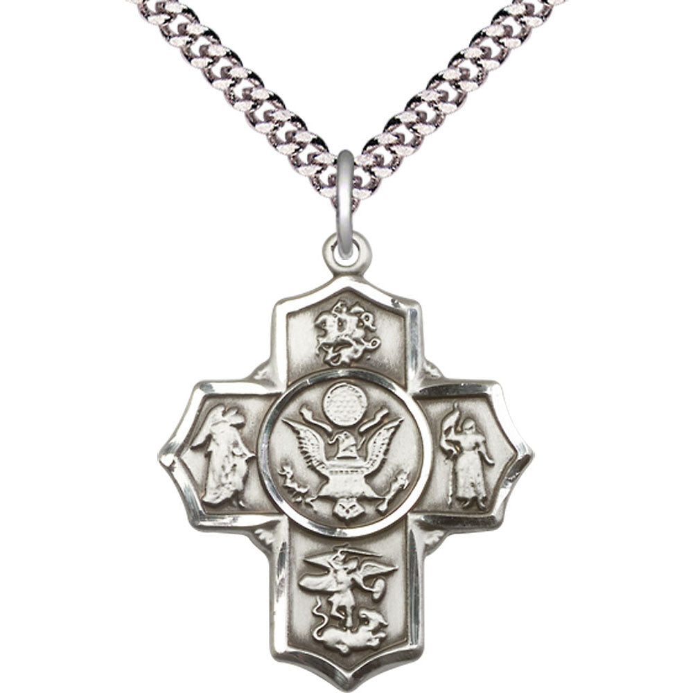 Sterling Silver 5-Way / Army Pendant - 5790SS2