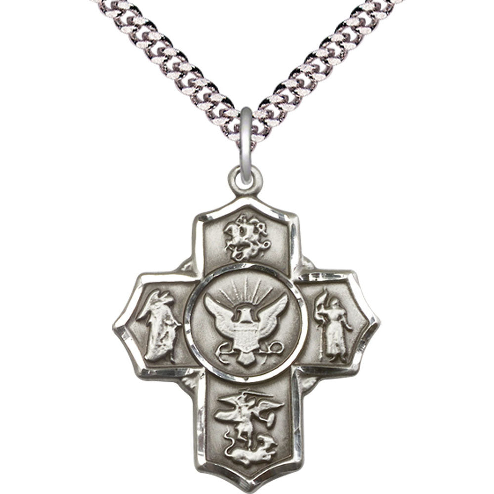 Sterling Silver 5-Way / Navy Pendant - 5790SS6