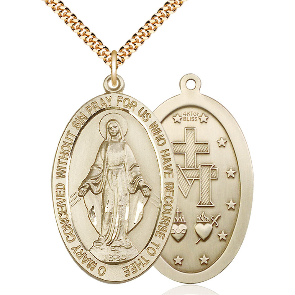 Gold Filled Miraculous Pendant - 5852GF