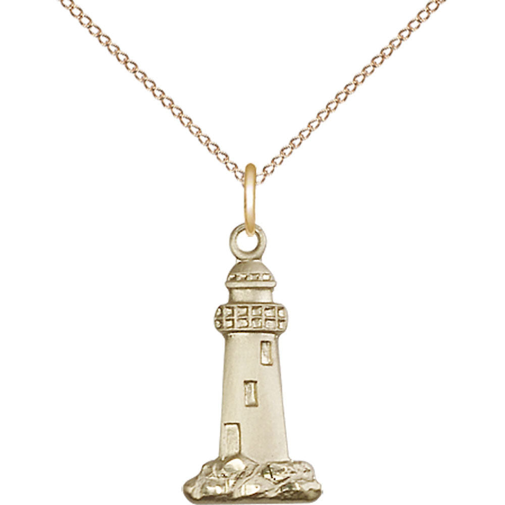 Gold Filled Lighthouse Pendant - 5922GF