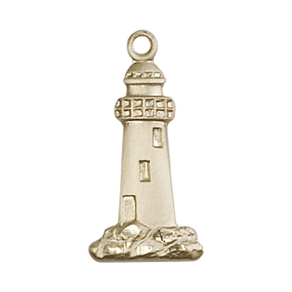 14kt Gold Lighthouse Pendant - 5922KT