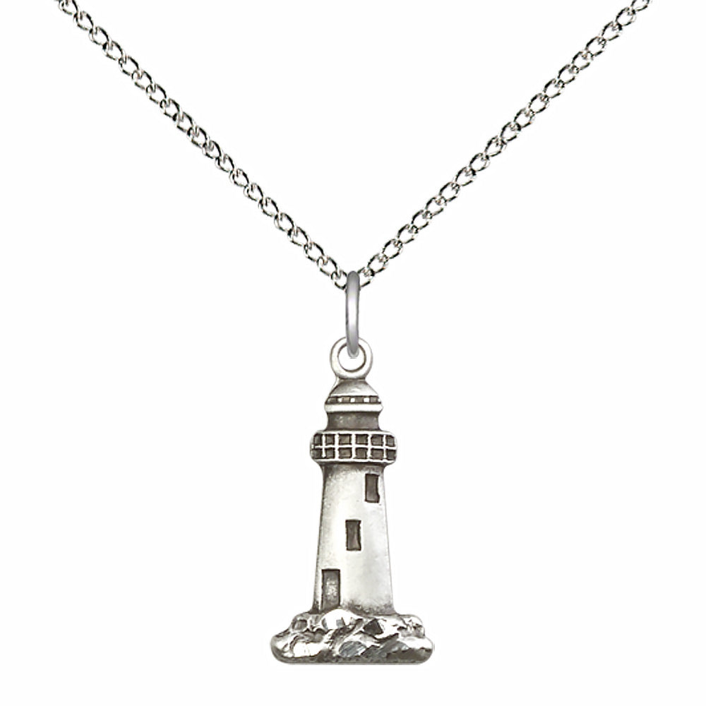 Sterling Silver Lighthouse Pendant - 5922SS