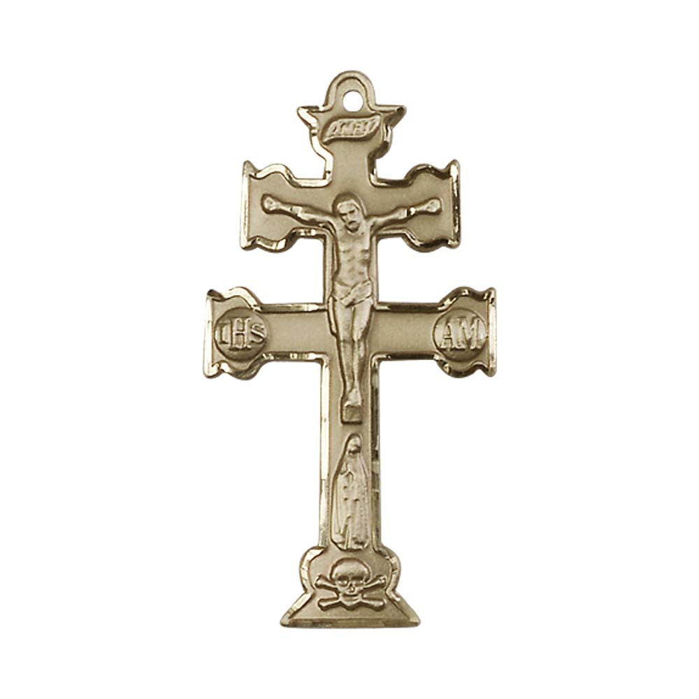14kt Gold Caravaca Crucifix Pendant - 6084KT