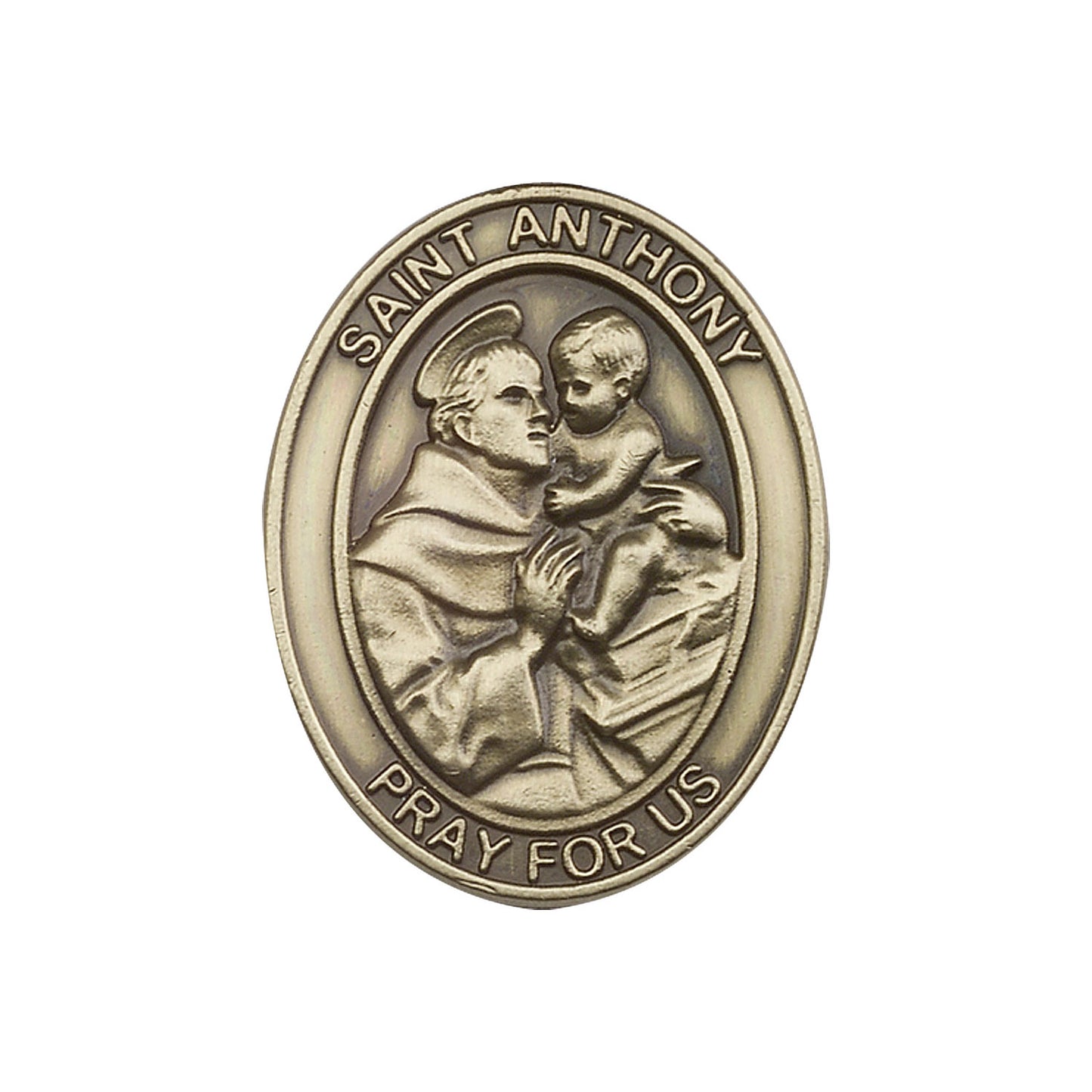 Antique Gold St. Anthony Visor Clip - 6704VG
