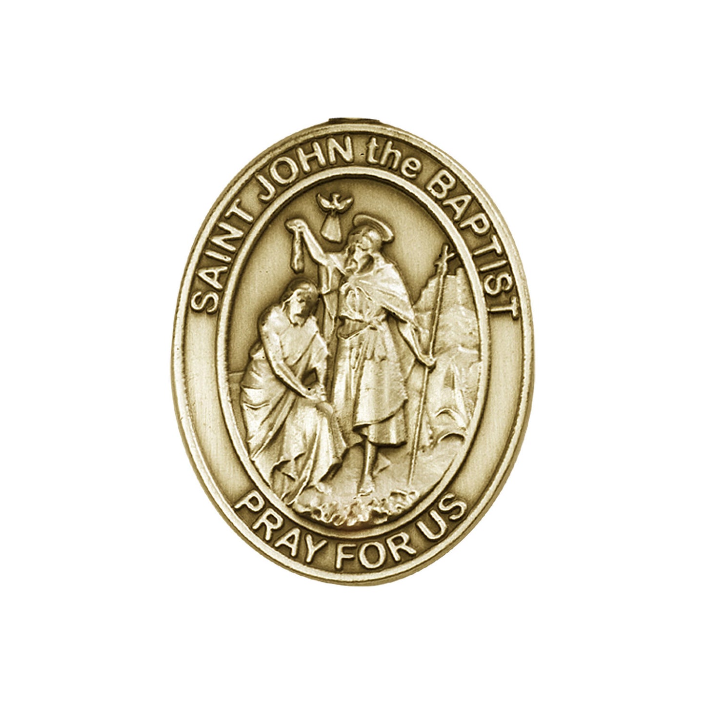 Antique Gold St. John the Baptist Visor Clip - 6754VG