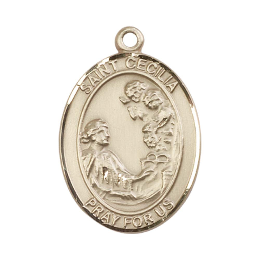 14kt Gold St. Cecilia Medal - Large