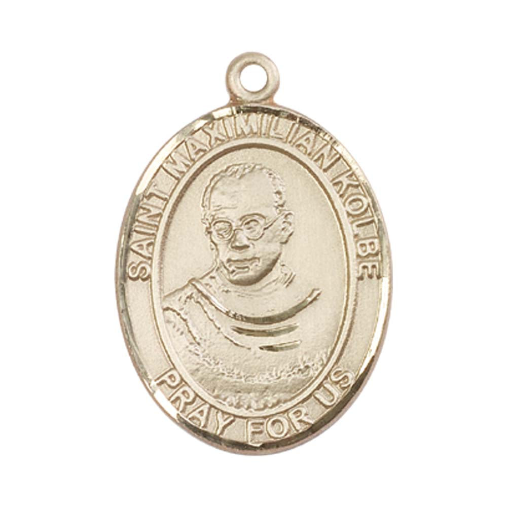 14kt Gold St. Maximilian Kolbe Medal - Large