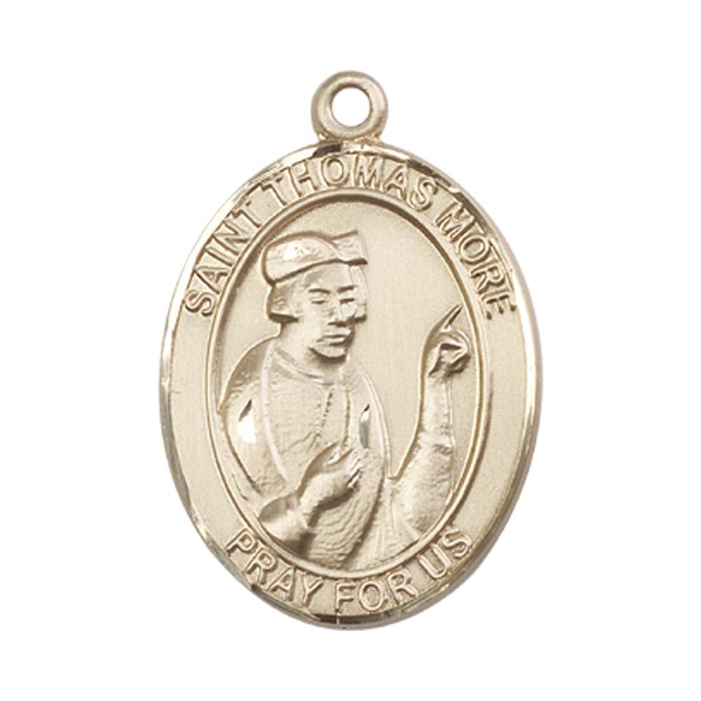 14kt Gold St. Thomas More Medal - Large