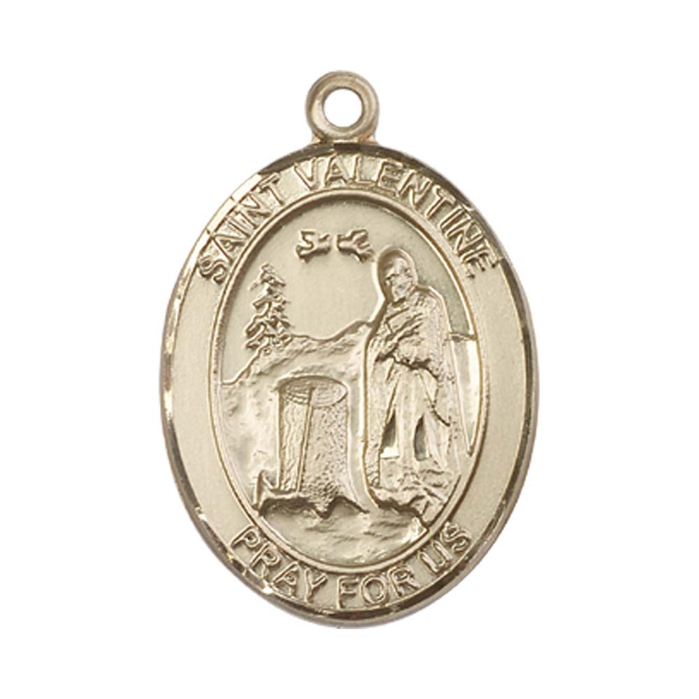 14kt Gold St. Valentine of Rome Medal - Large