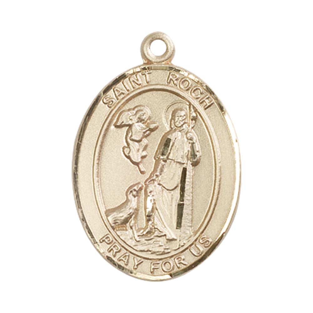 14kt Gold St. Roch Medal - Large