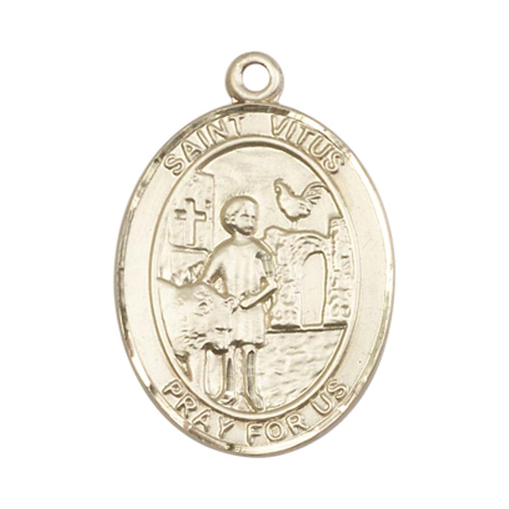 14kt Gold St. Vitus Medal - Large