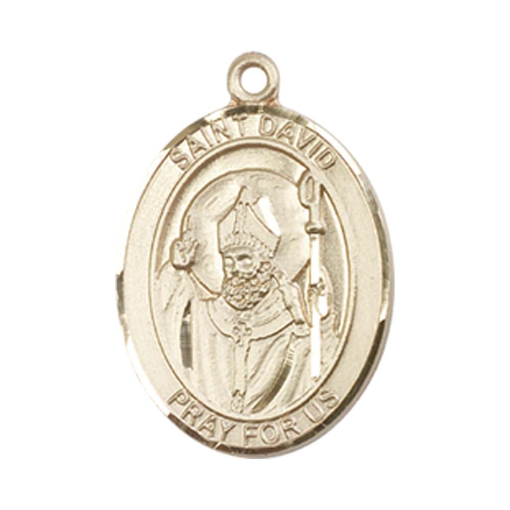 14kt Gold St. David of Wales Medal - Medium