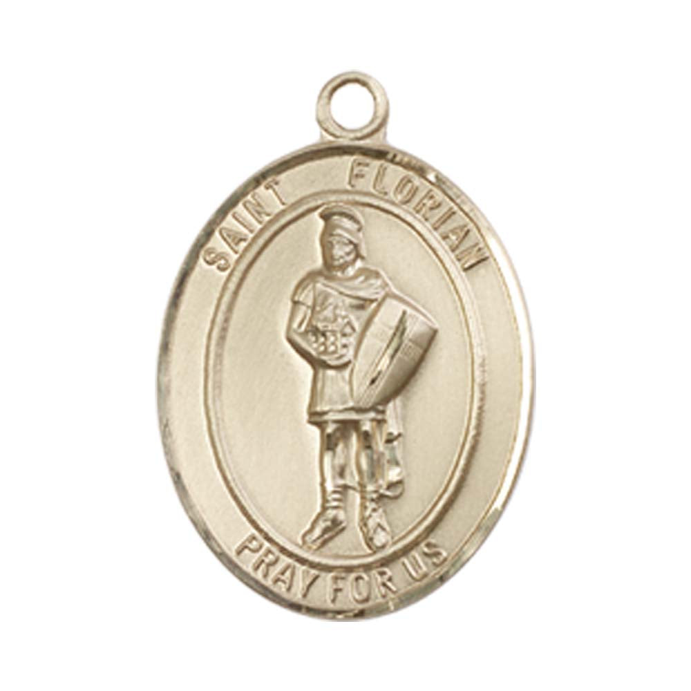 14kt Gold St. Florian Medal - Medium