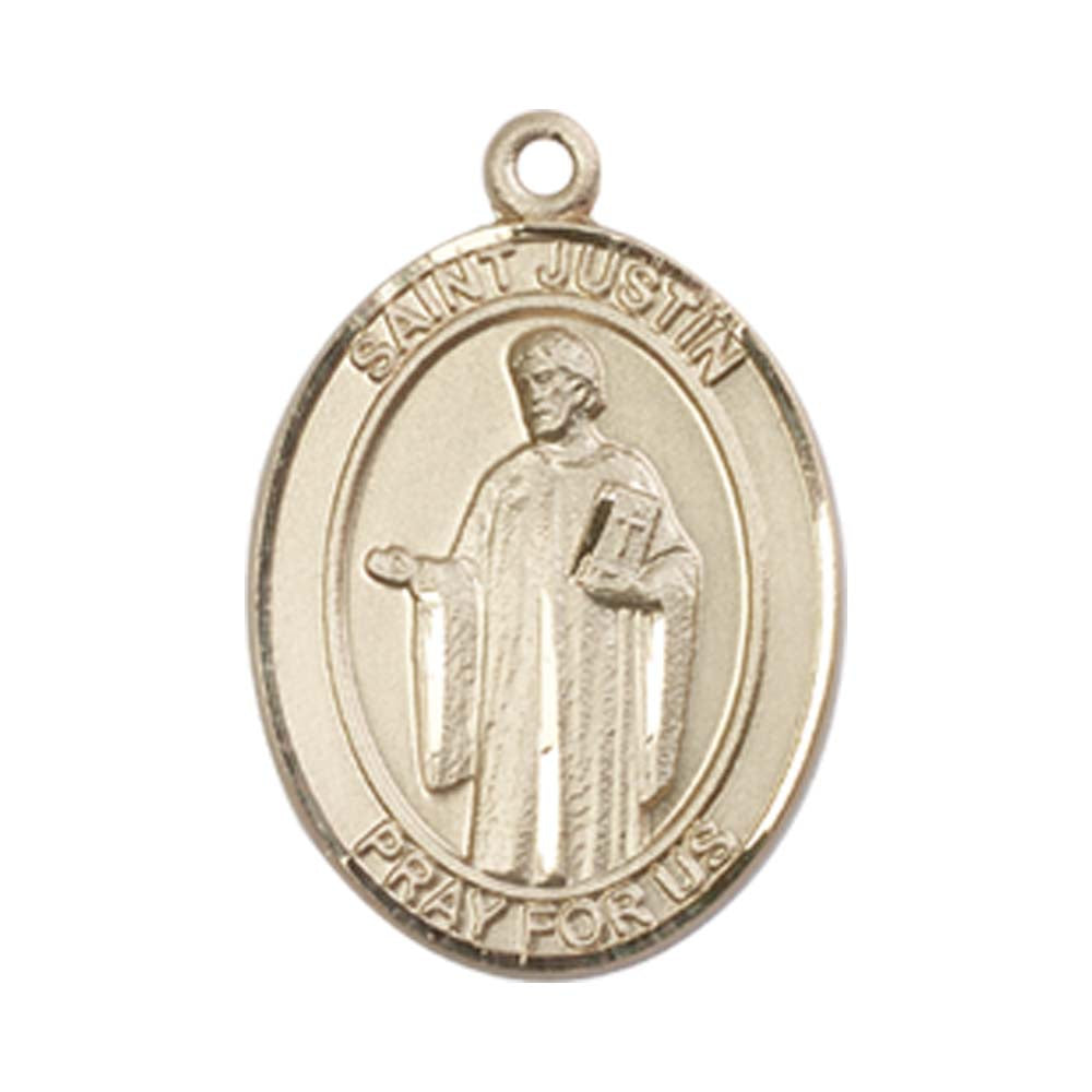14kt Gold St. Justin Medal - Medium