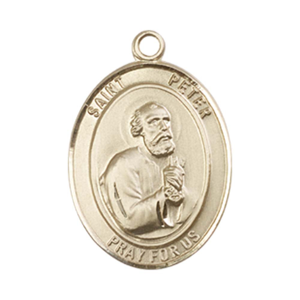 14kt Gold St. Peter the Apostle Medal - Medium