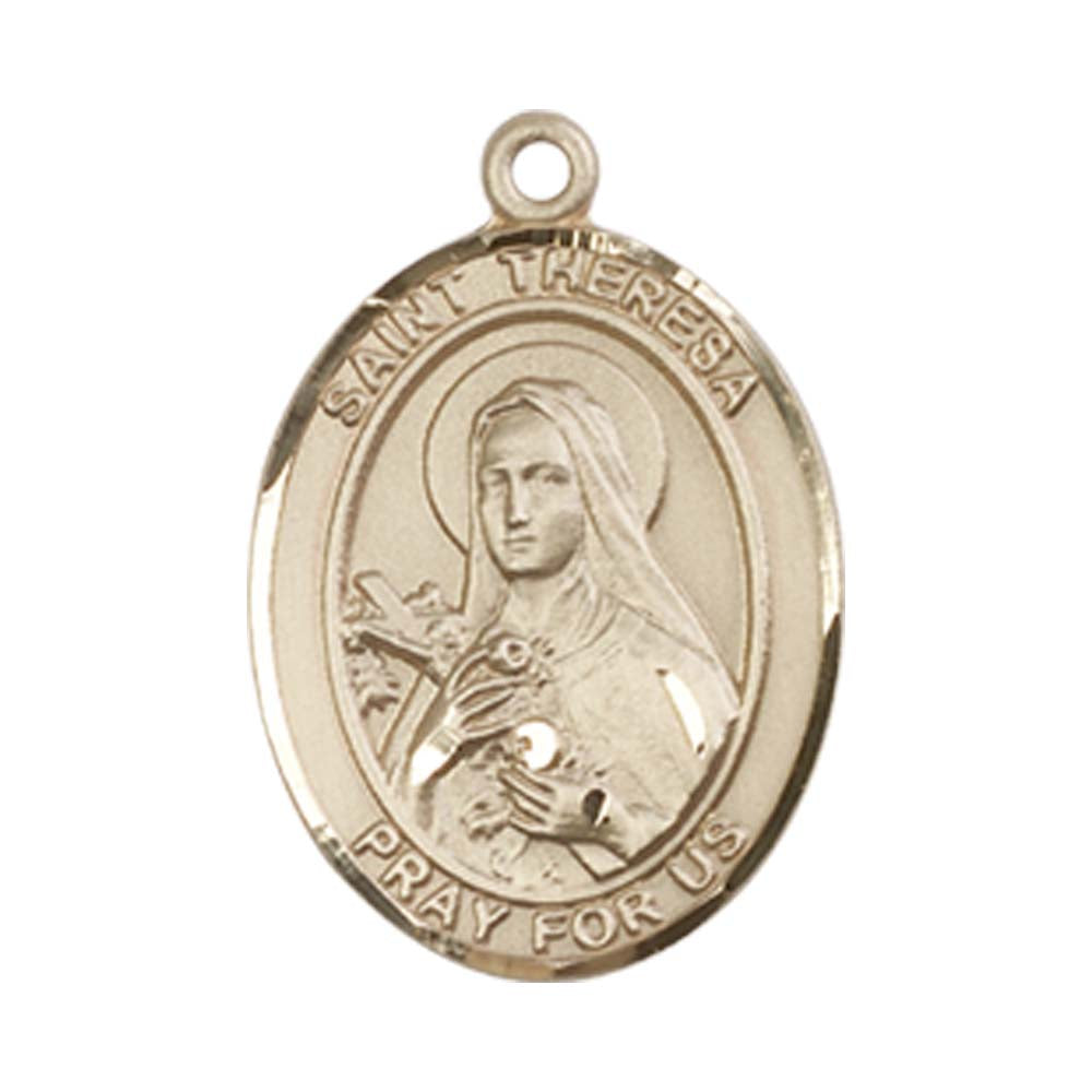 14kt Gold St. Theresa Medal - Medium