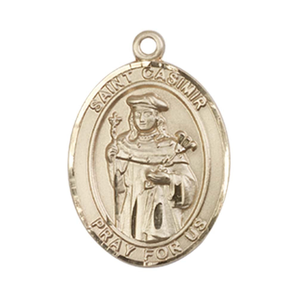 14kt Gold St. Casimir of Poland Medal - Medium