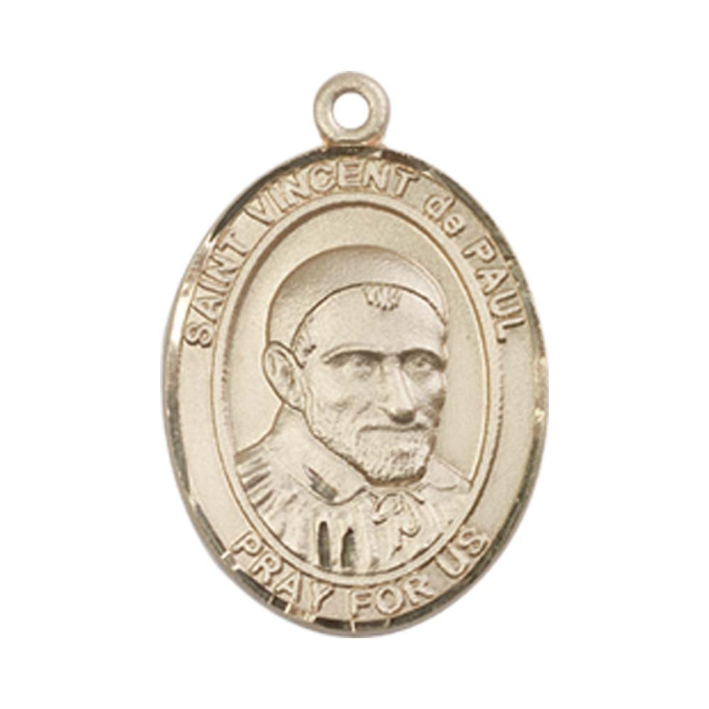14kt Gold St. Vincent De Paul Medal - Medium – Crosses & Medals