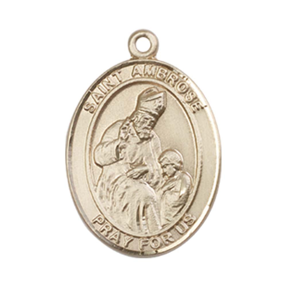 14kt Gold St. Ambrose Medal - Medium