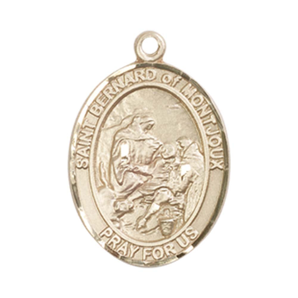 14kt Gold St. Bernard of Montjoux Medal - Medium