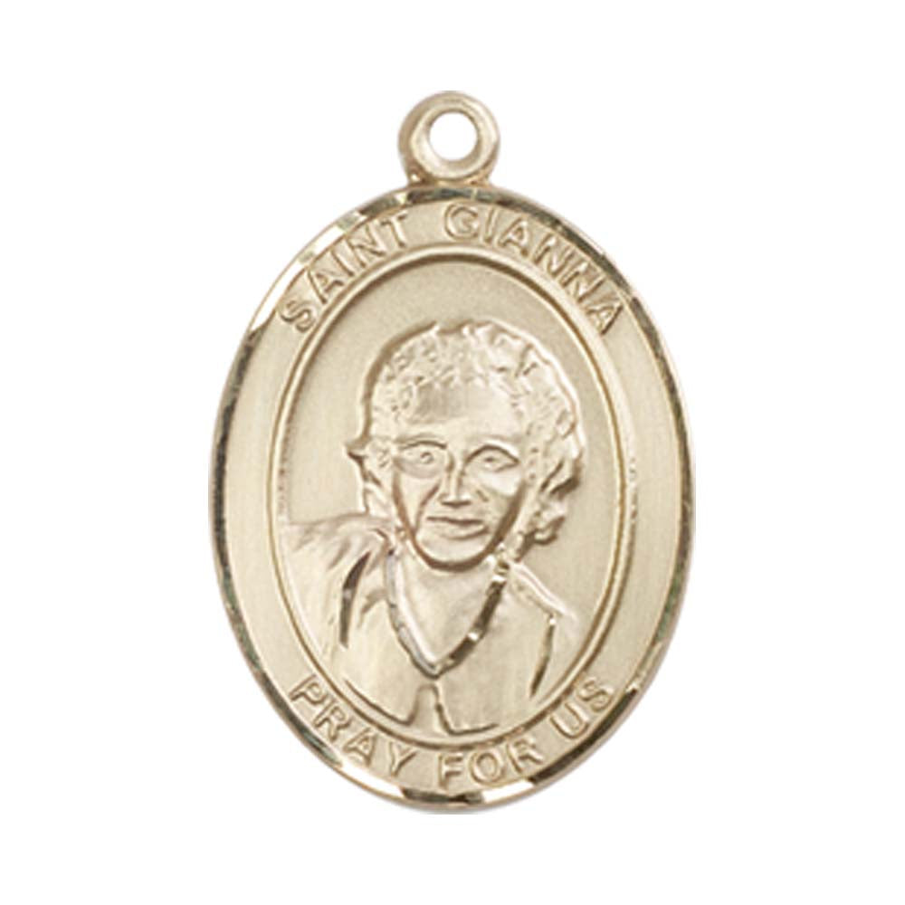 14kt Gold St. Gianna Medal - Medium