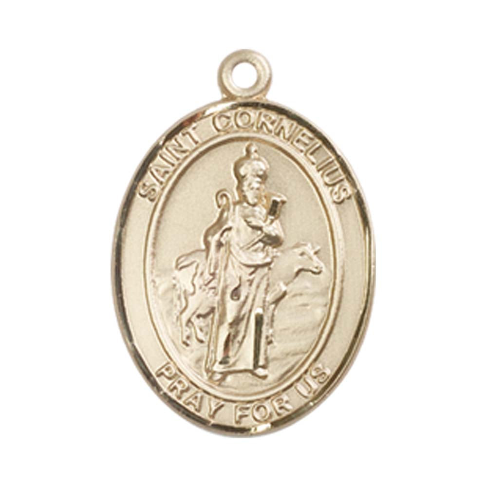 14kt Gold St. Cornelius Medal - Medium