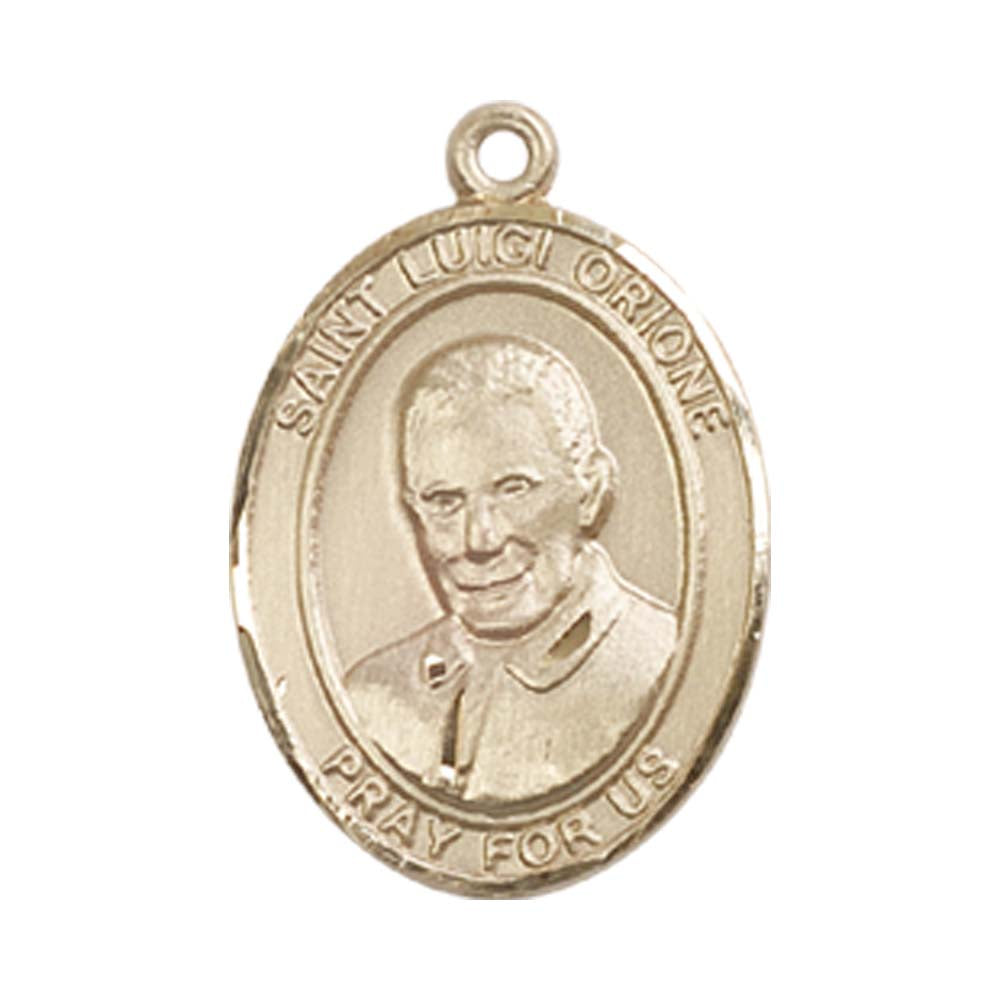 14kt Gold St. Luigi Orione Medal - Medium