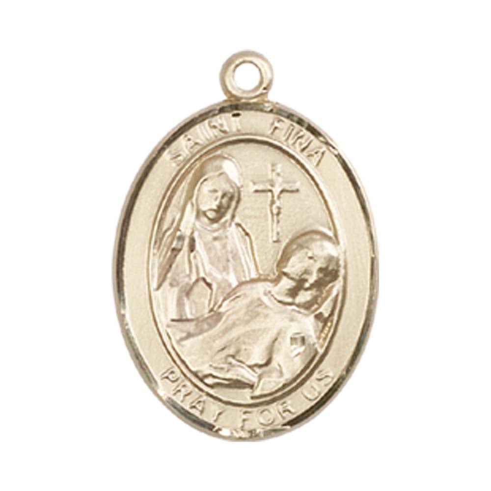 14kt Gold St. Fina Medal - Medium