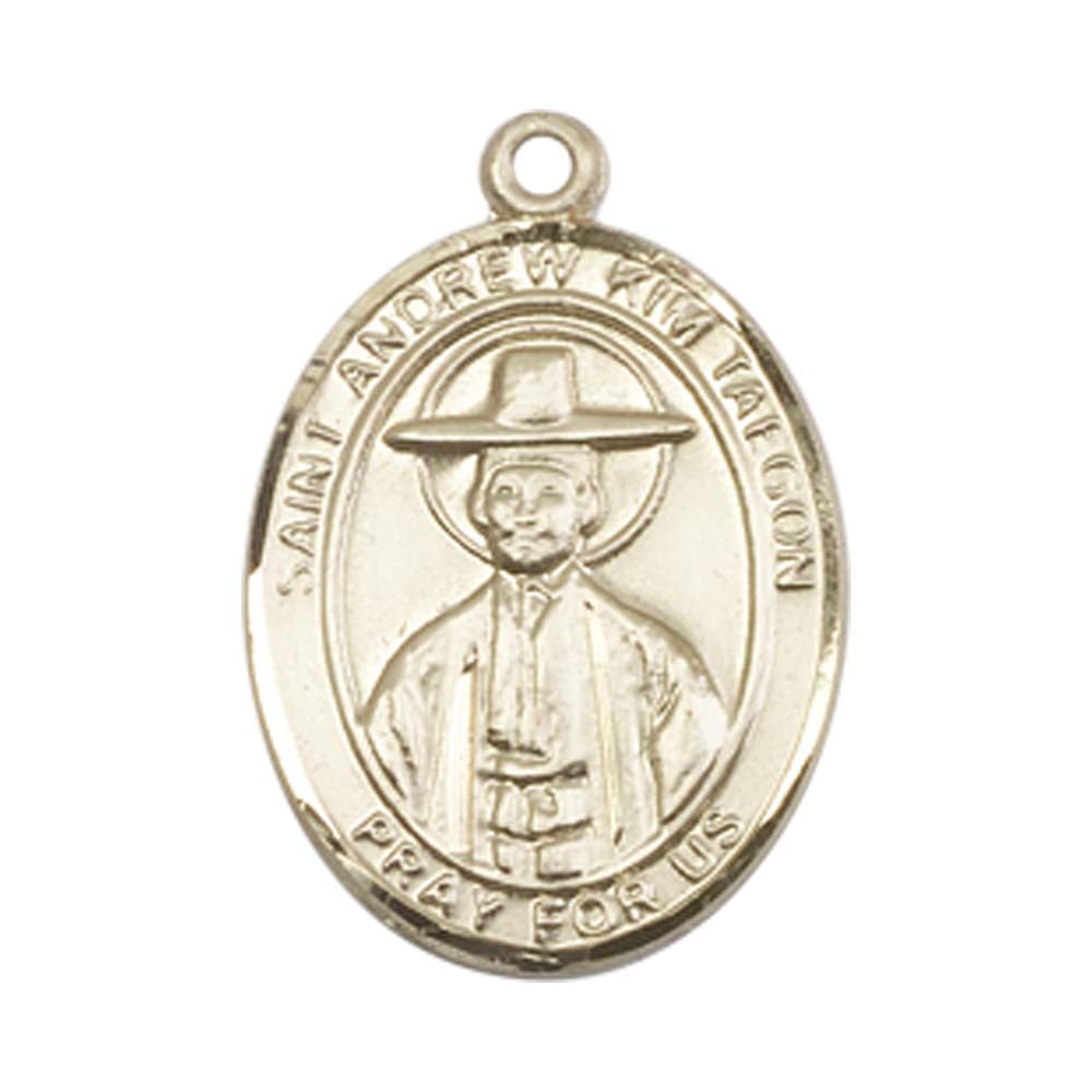 14kt Gold St. Andrew Kim Taegon Medal - Medium