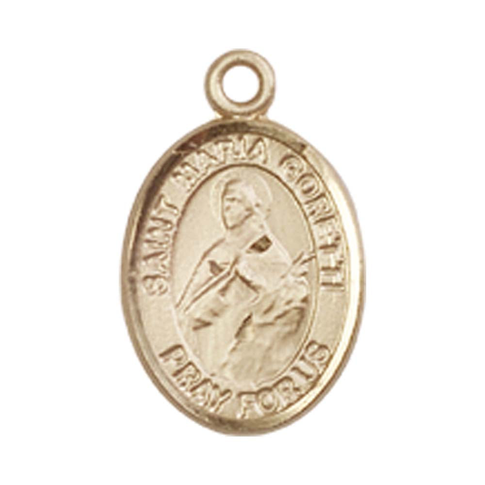 14kt Gold St. Maria Goretti Medal - Small