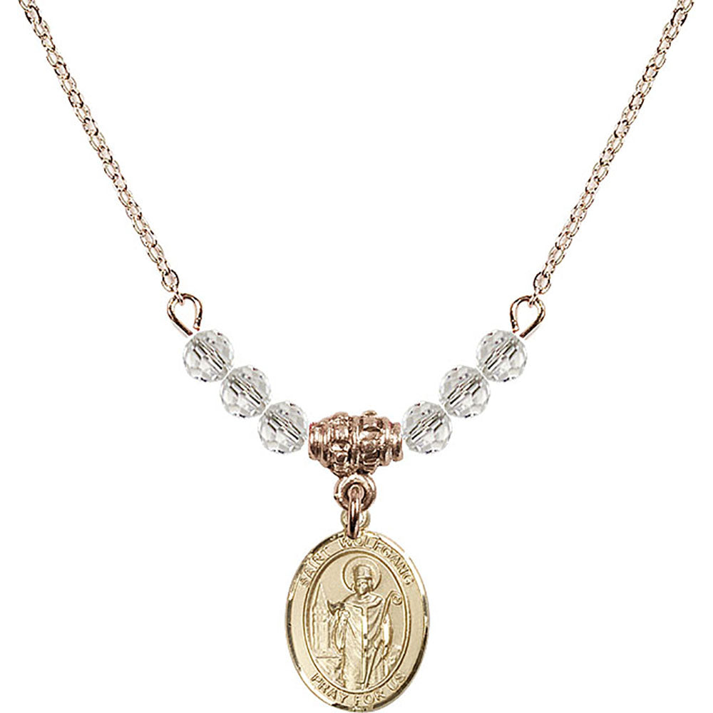 14kt Gold Filled Saint Wolfgang Birthstone Necklace with Crystal Beads - 9323