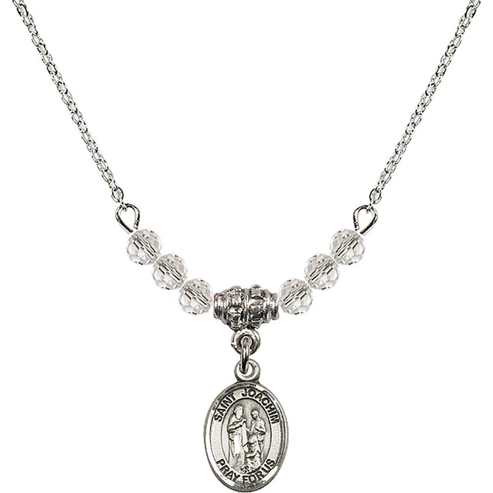 Sterling Silver Saint Joachim Birthstone Necklace with Crystal Beads - 9348