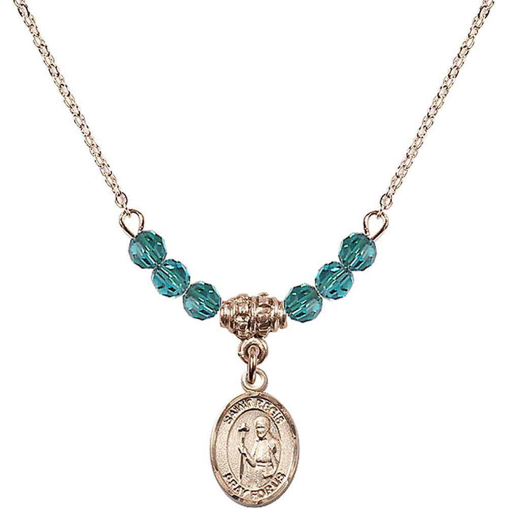 14kt Gold Filled Saint Regis Birthstone Necklace with Zircon Beads - 9380