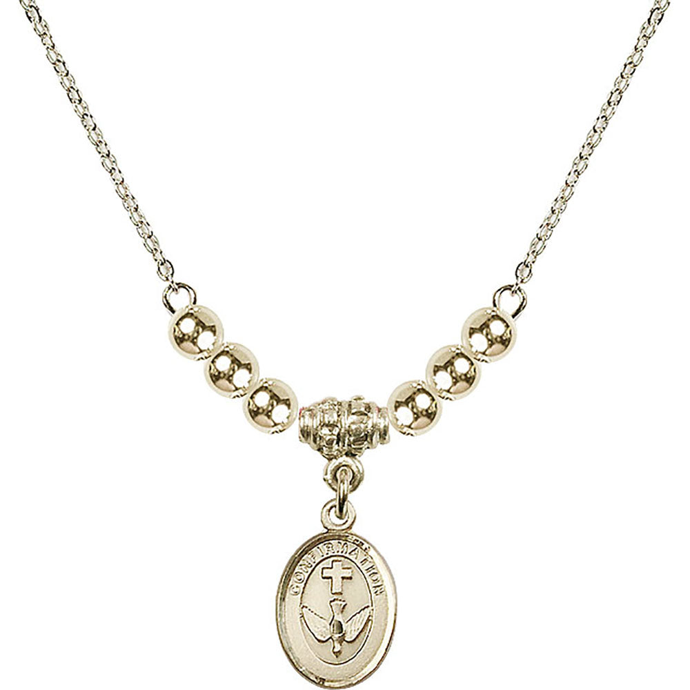 14kt Gold Filled Confirmation Birthstone Necklace with Gold Filled Beads - 0973