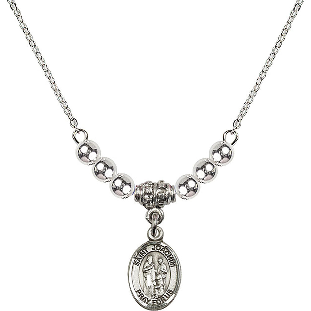 Sterling Silver Saint Joachim Birthstone Necklace with Sterling Silver Beads - 9348