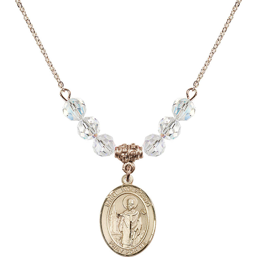 14kt Gold Filled Saint Wolfgang Birthstone Necklace with Crystal Beads - 8323