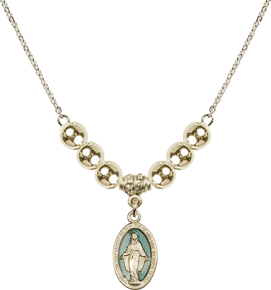 14kt Gold Filled Miraculous Birthstone Necklace with Gold Filled Beads - 4122