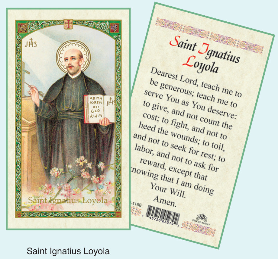 PRAYER CARD ST IGNATIUS LOYOLA – Crosses & Medals