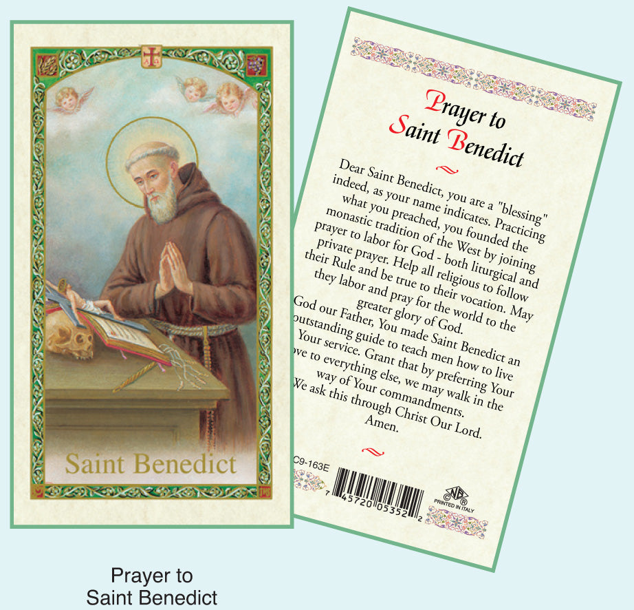 PRAYER CARD ST BENEDICT