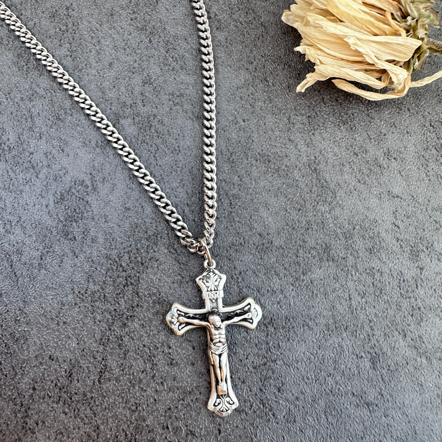 Sterling Silver Crucifix Pendant - 0642SS