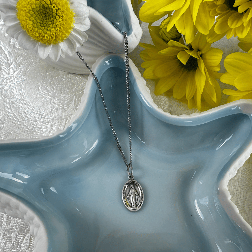 Sterling Silver Miraculous Pendant - 4121MSS