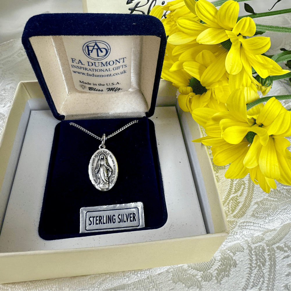 Sterling Silver Miraculous Pendant - 0453SS