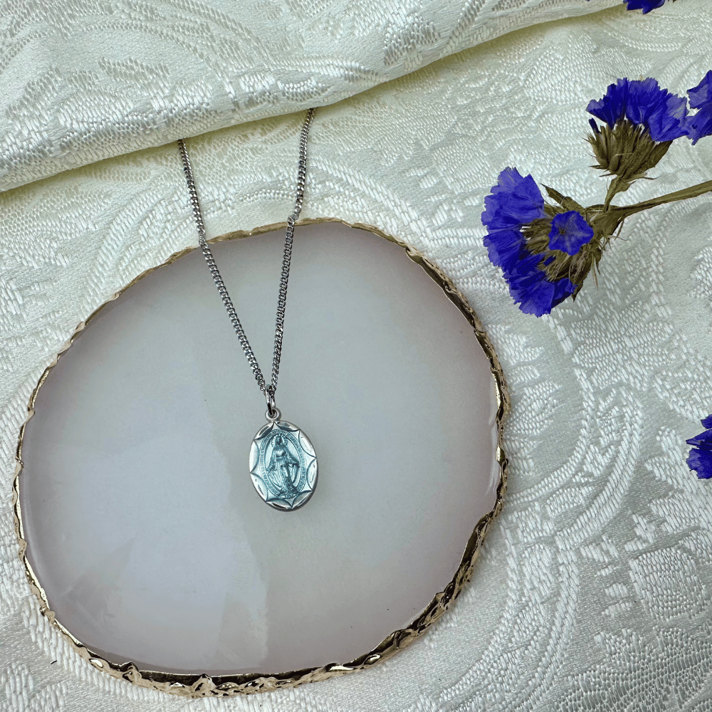 Sterling Silver Miraculous Pendant - 0612EMSS