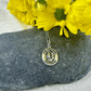 Sterling Silver St. Sebastian Pendant with 18 inch Sterling Silver Light Curb Chain - Medium