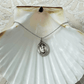 Sterling Silver St. Francis of Assisi Pendant with 18 inch Sterling Silver Light Curb Chain - Medium